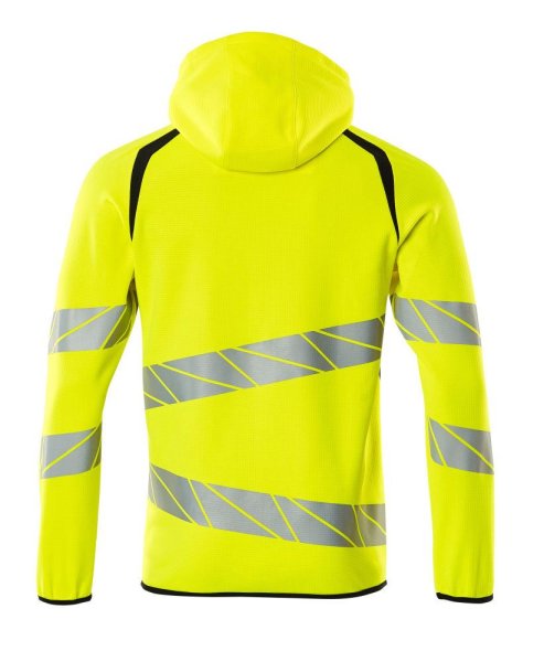 Zoom bild av Huvtröja med blixtlås, gul/mörk marin