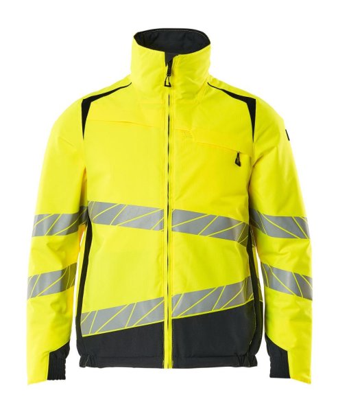 Zoom bild av Vinterjacka, gul/mörk marin