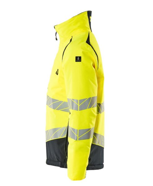 Zoom bild av Vinterjacka, gul/mörk marin